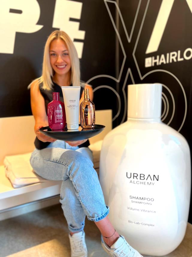 Bianca with Urban Alchemy products, HAIRLODGE Ellmau