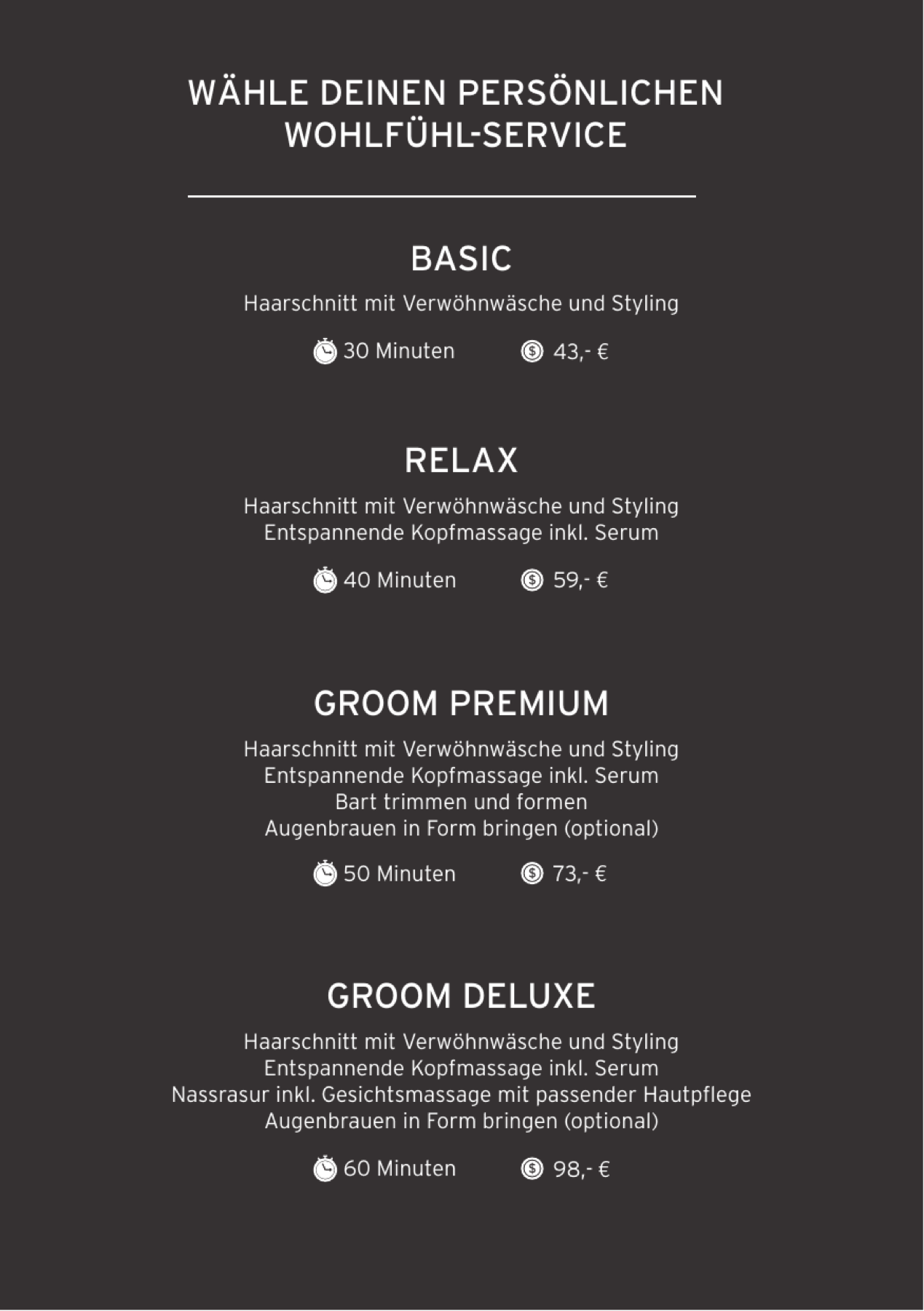 Services for men